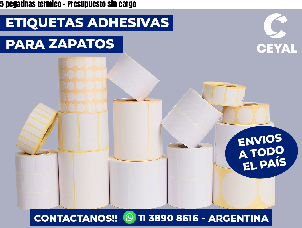 5 pegatinas termico - Presupuesto sin cargo