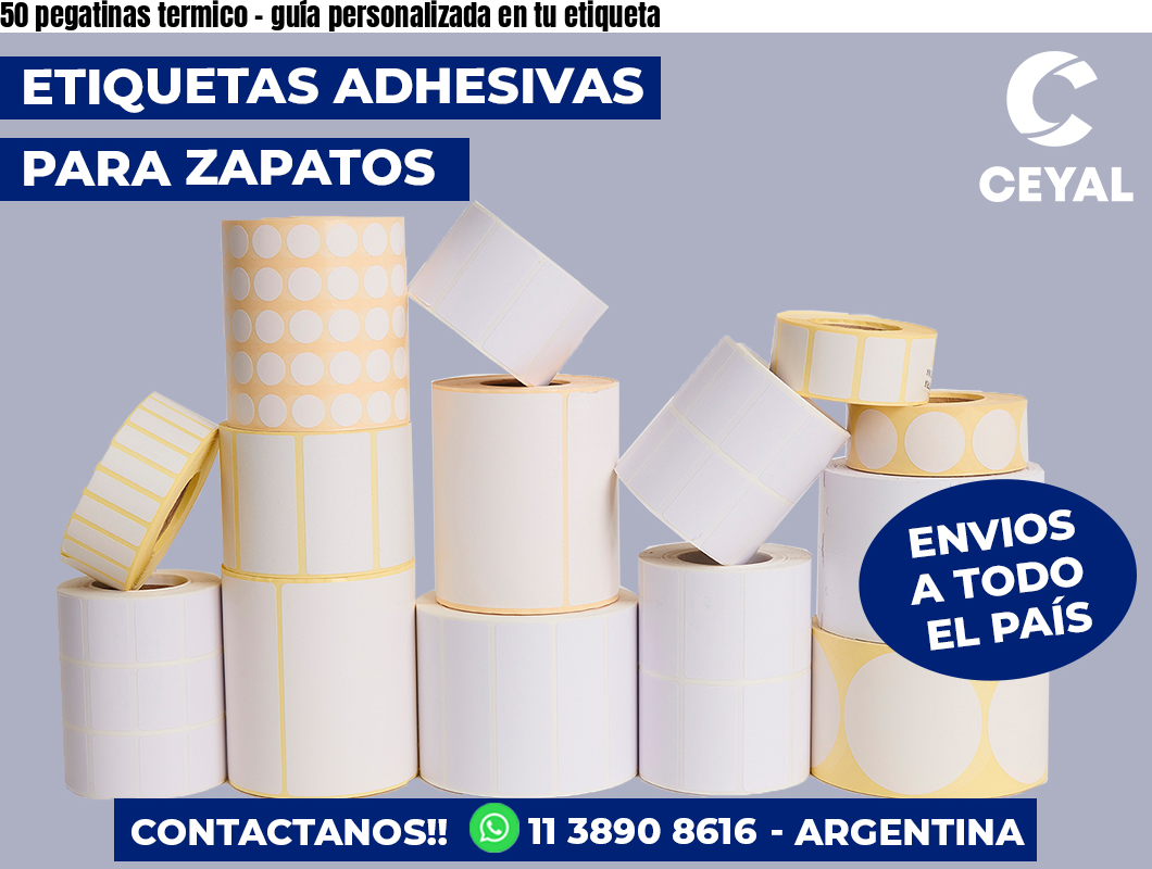 50 pegatinas termico – guía personalizada en tu etiqueta