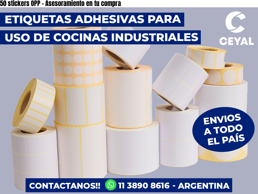 50 stickers OPP - Asesoramiento en tu compra