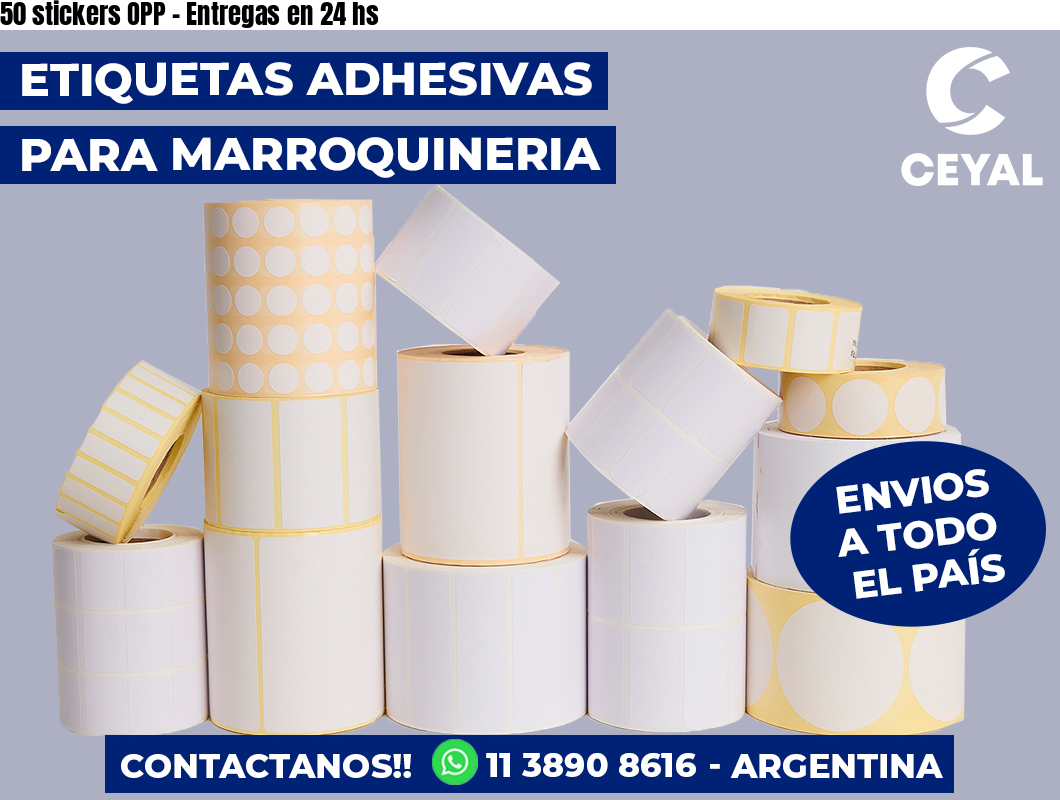 50 stickers OPP – Entregas en 24 hs
