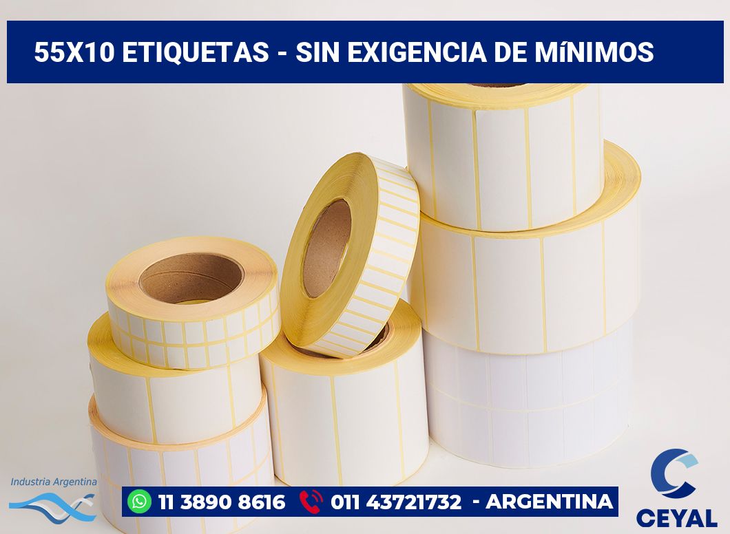 55×10 Etiquetas