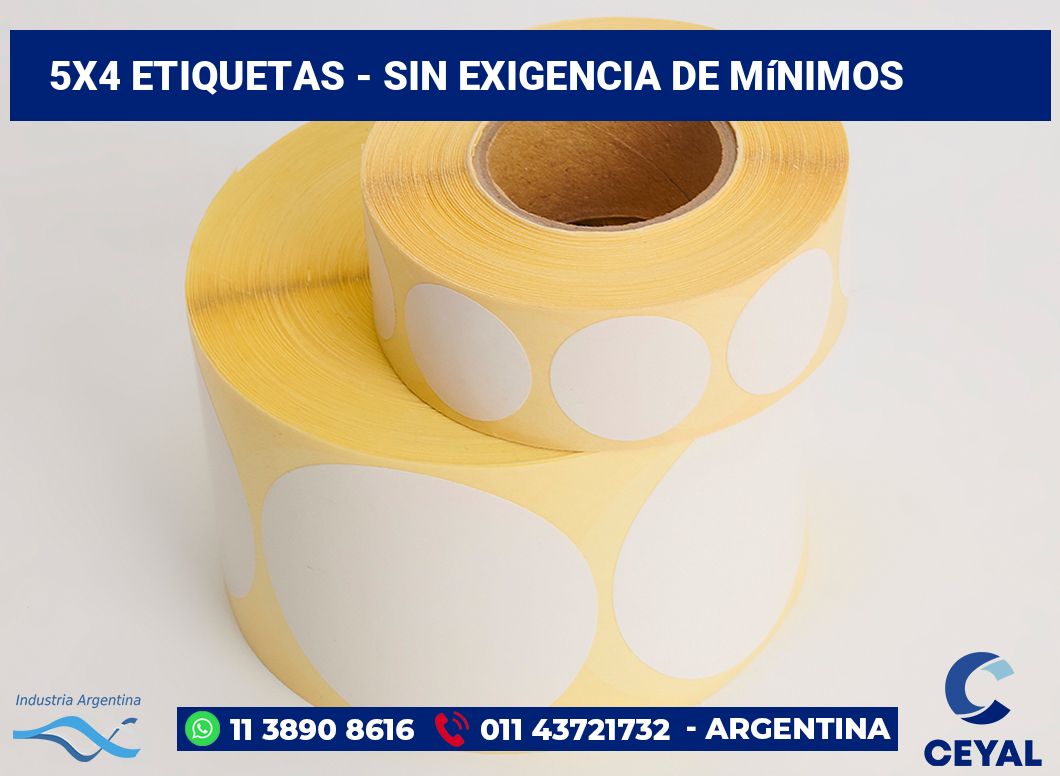 5x4 Etiquetas
