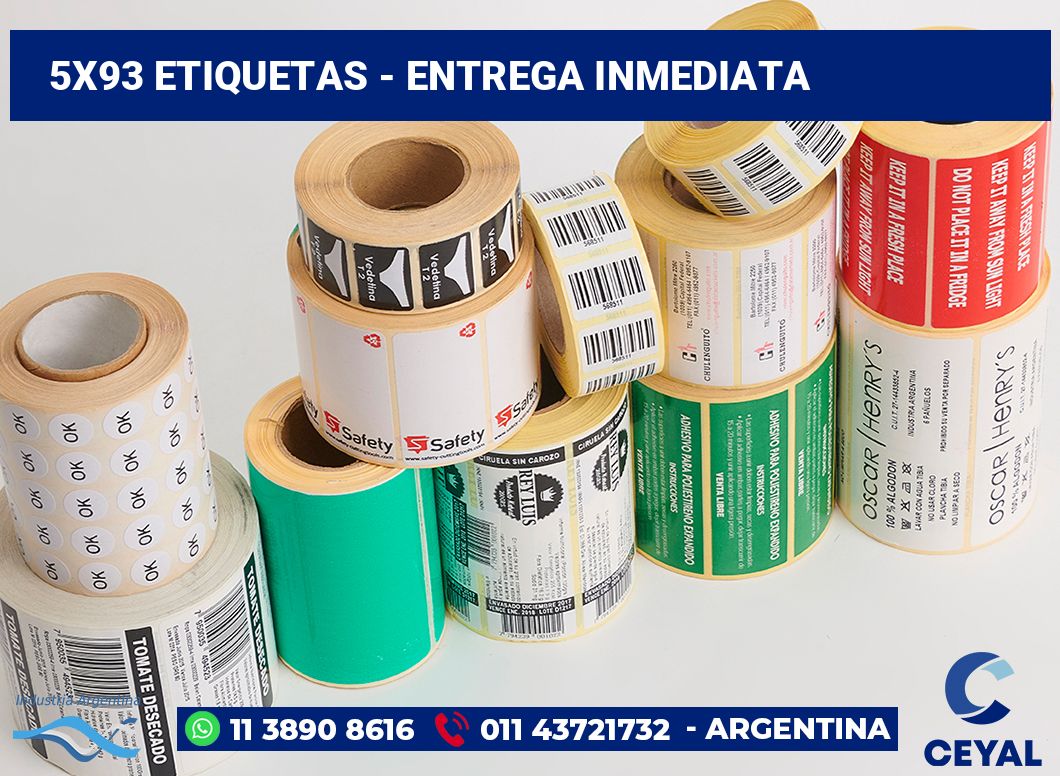 5x93 Etiquetas