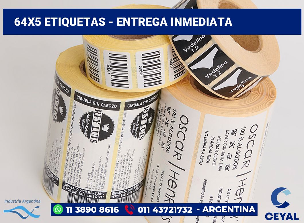 64×5 Etiquetas