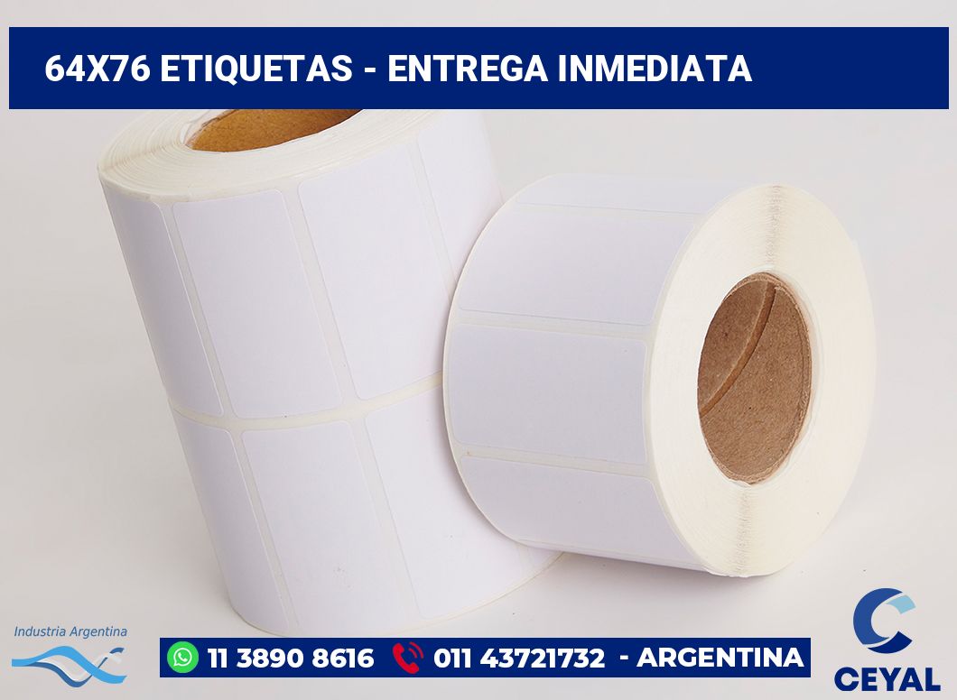 64×76 Etiquetas