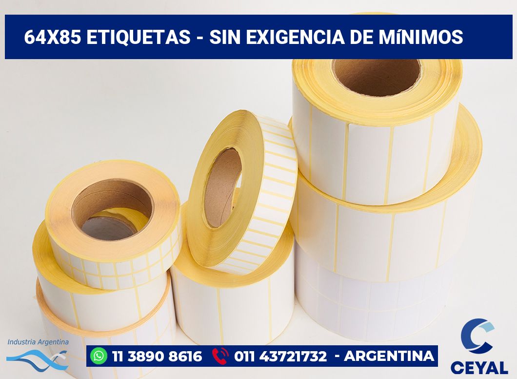64×85 Etiquetas