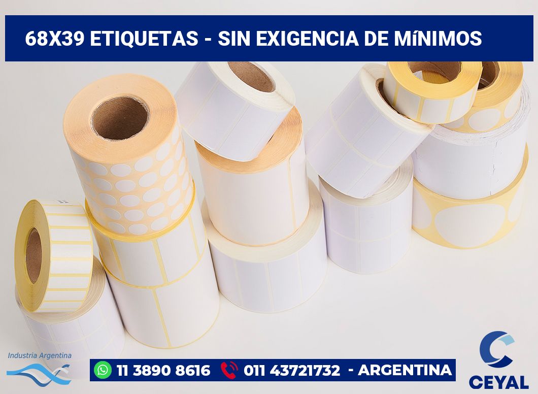 68×39 Etiquetas