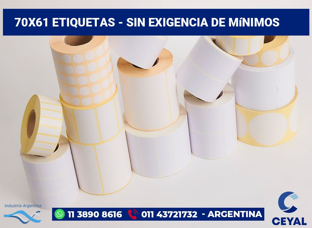 70×61 Etiquetas