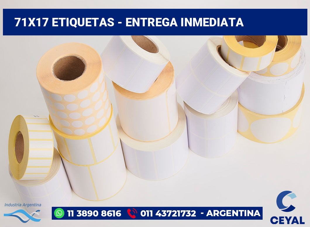 71x17 Etiquetas