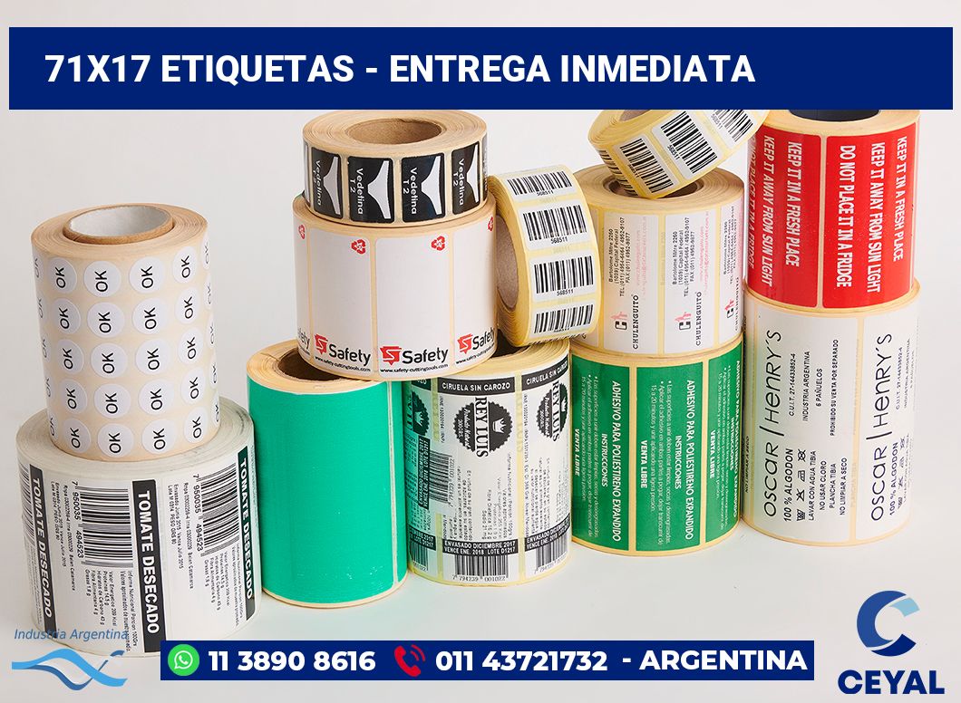 71×17 Etiquetas