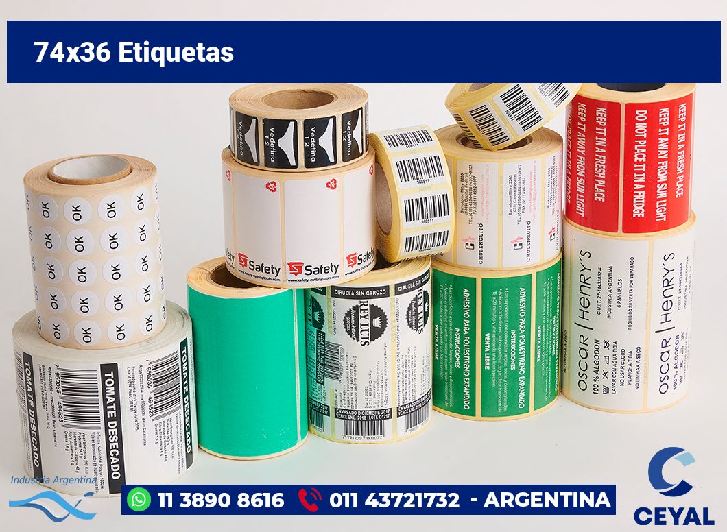 74×36 Etiquetas