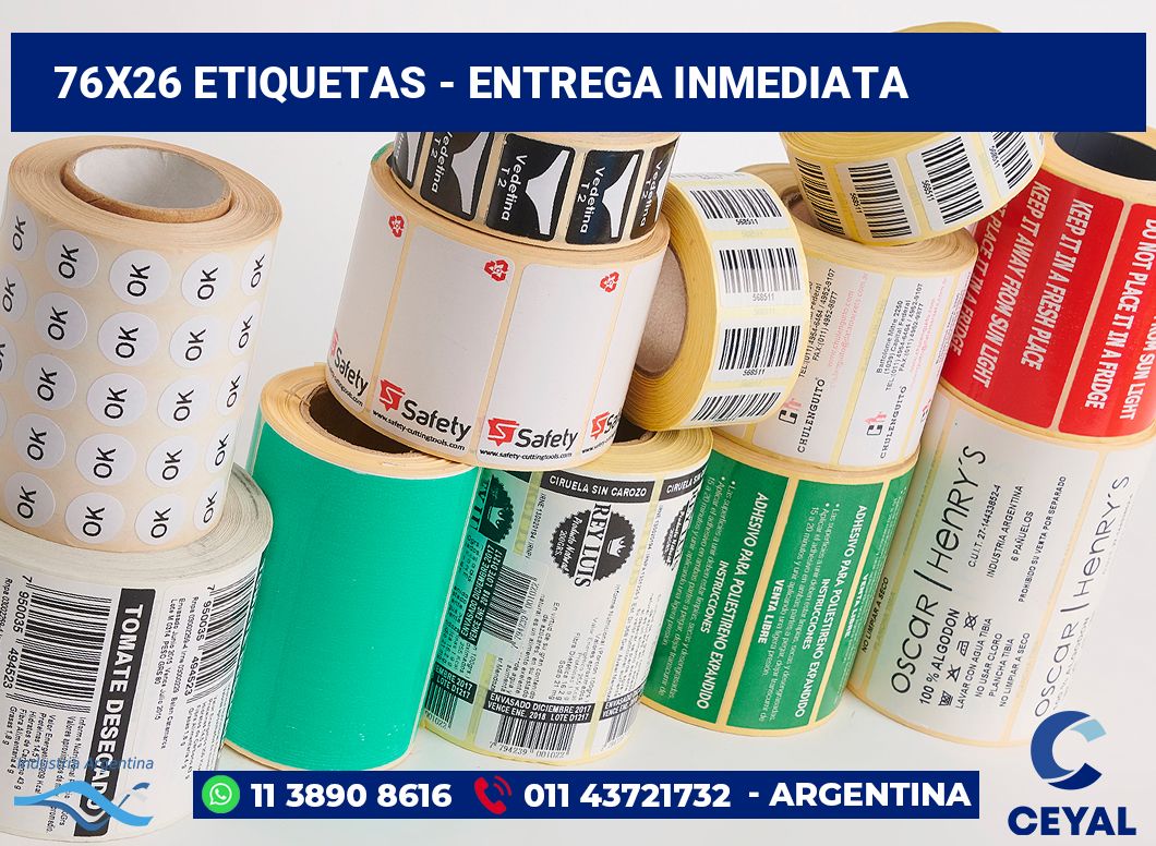 76×26 Etiquetas