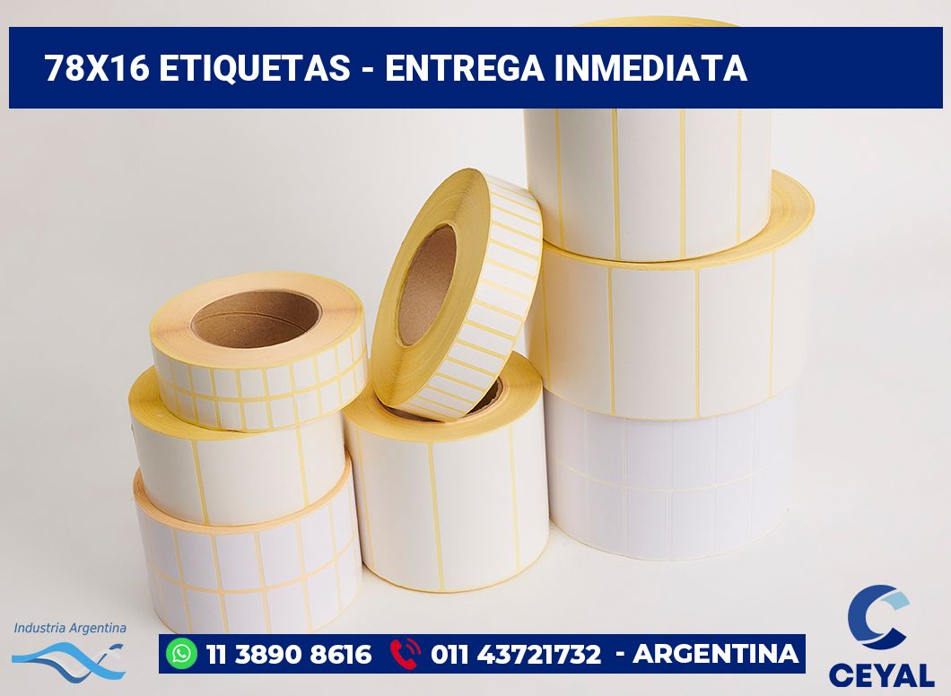 78x16 Etiquetas