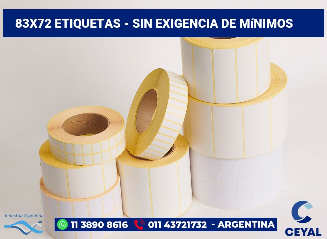 83x72 Etiquetas