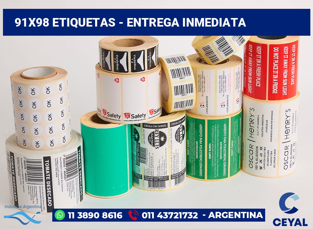 91×98 Etiquetas