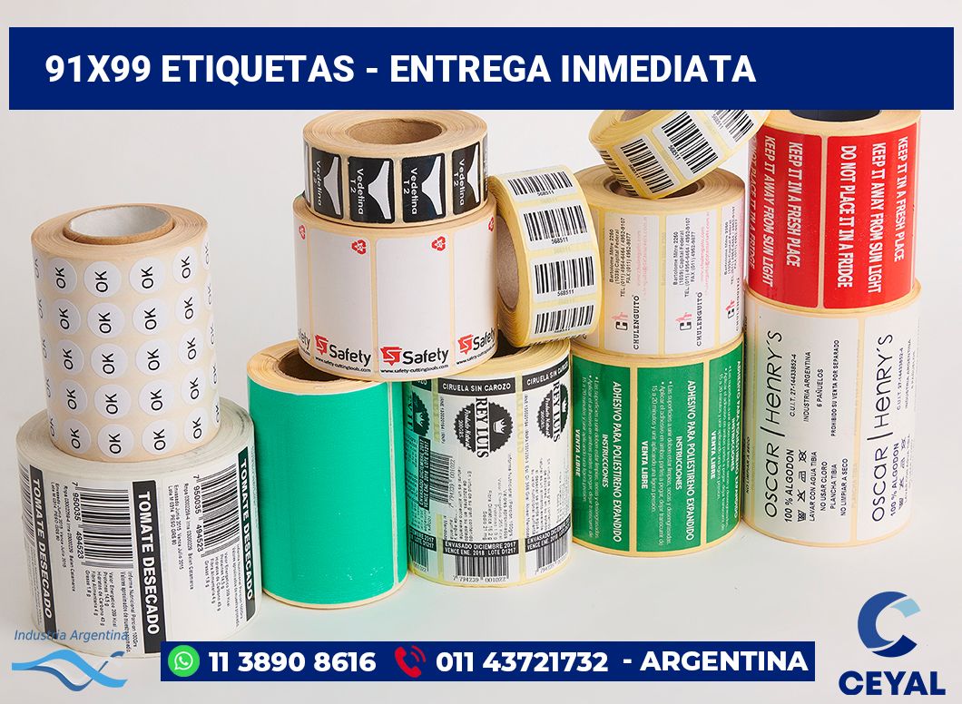 91×99 Etiquetas