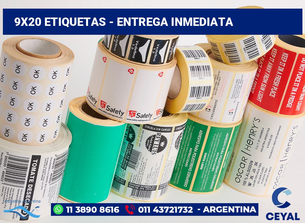 9×20 Etiquetas