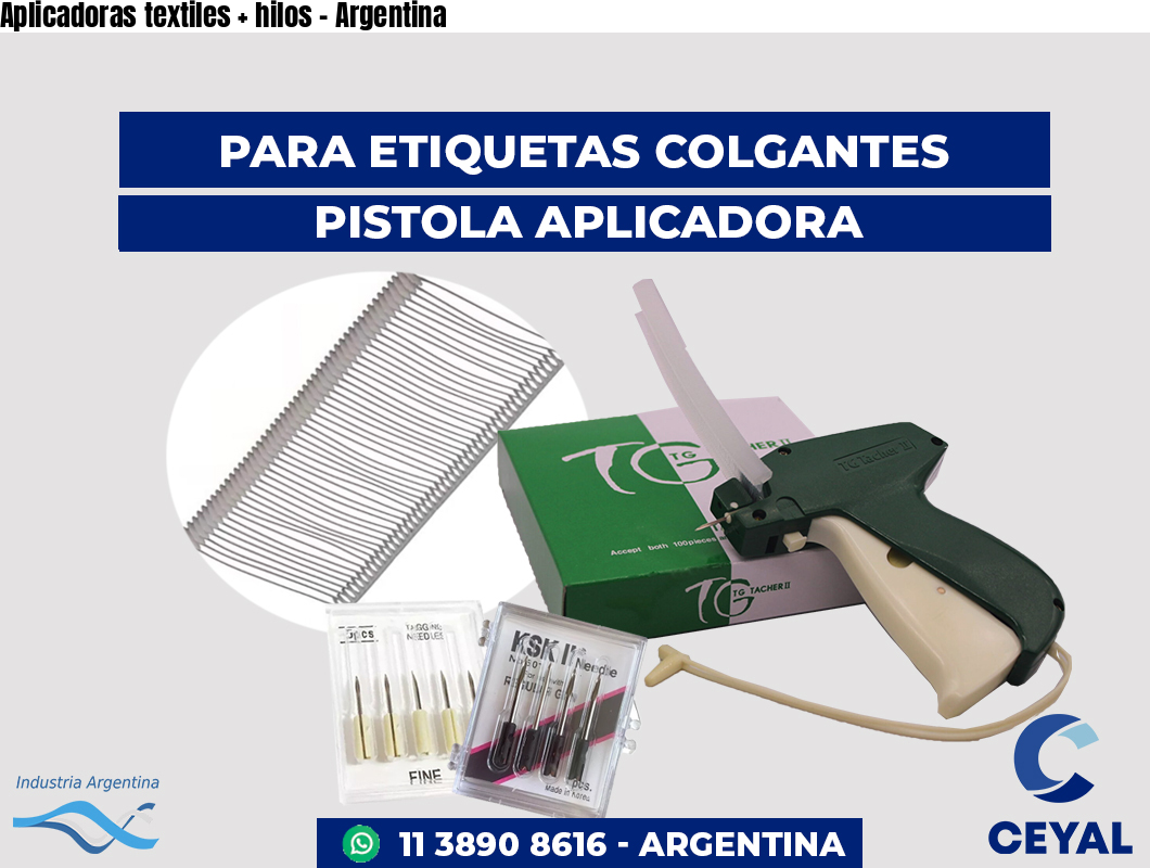Aplicadoras textiles + hilos – Argentina