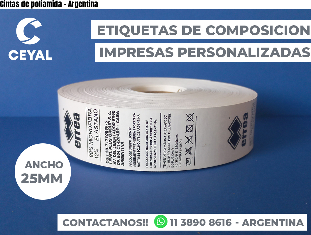 Cintas de poliamida - Argentina