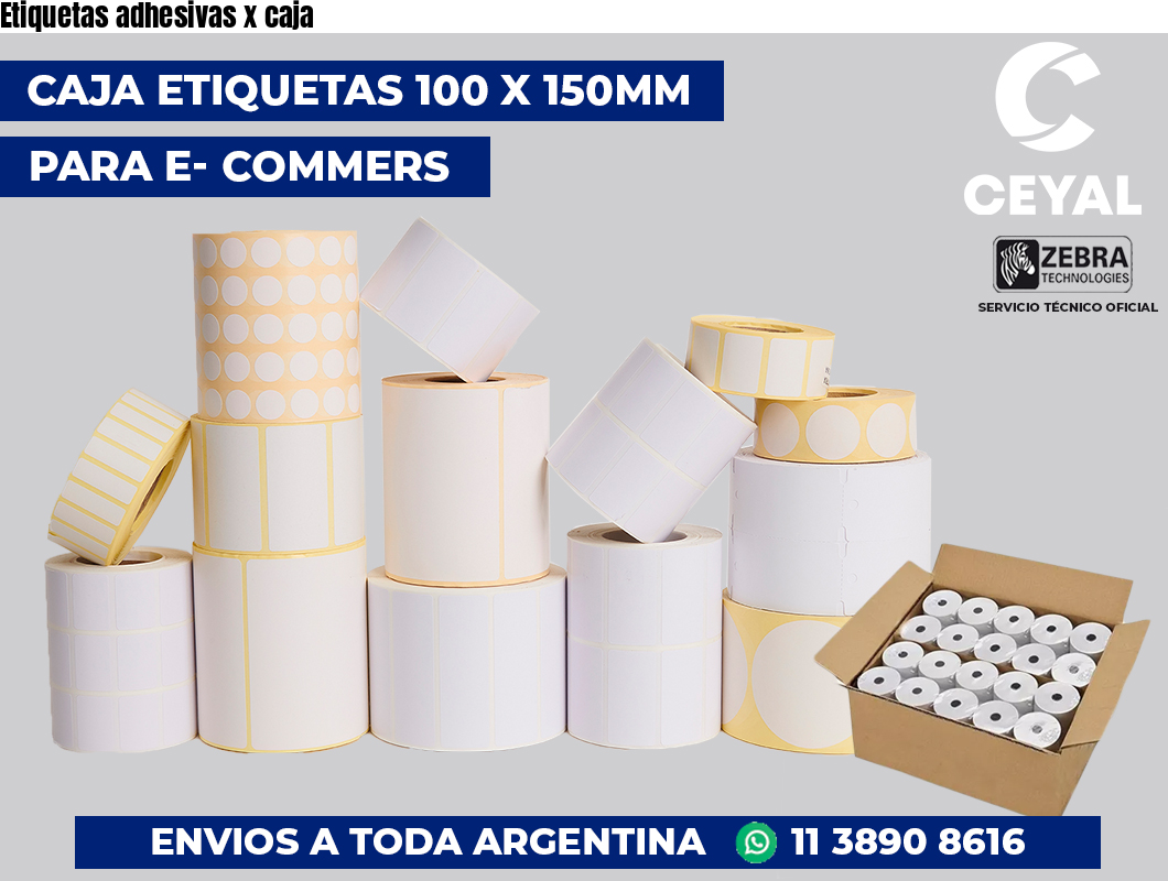 Etiquetas adhesivas x caja