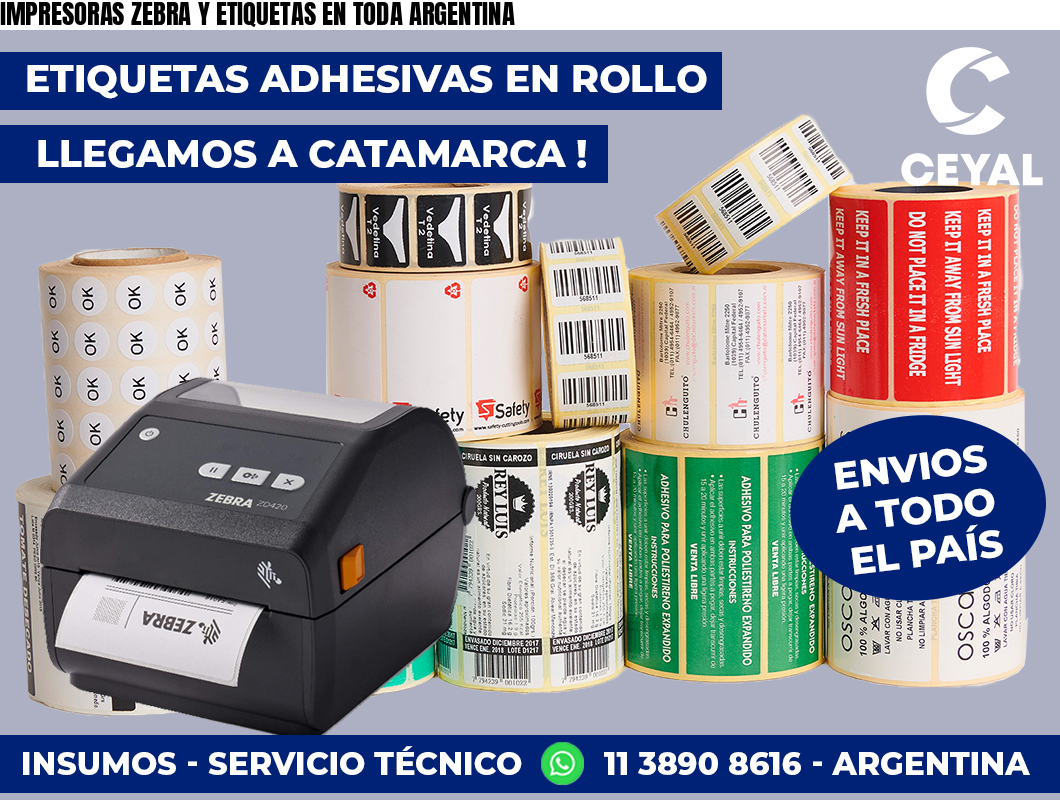 IMPRESORAS ZEBRA Y ETIQUETAS EN TODA ARGENTINA