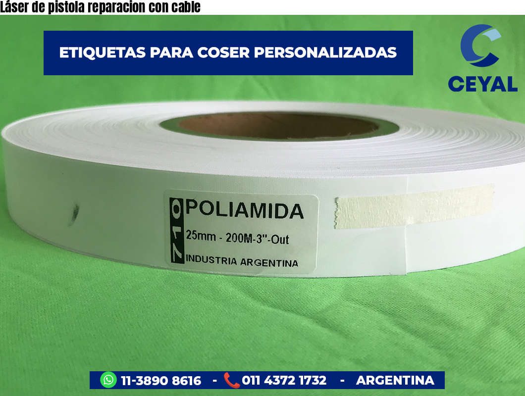 Láser de pistola reparacion con cable