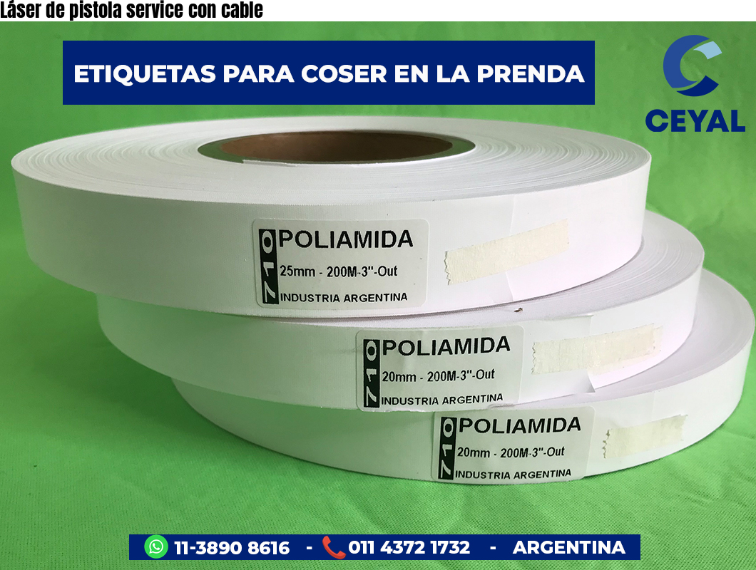 Láser de pistola service con cable