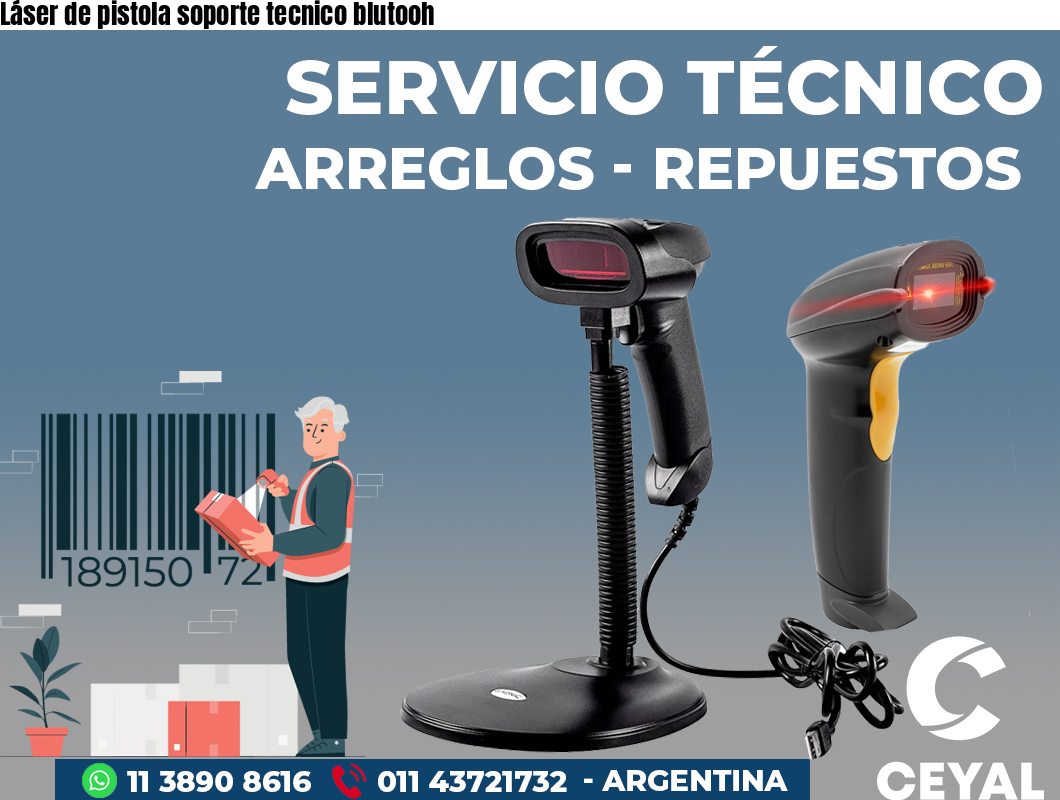 Láser de pistola soporte tecnico blutooh