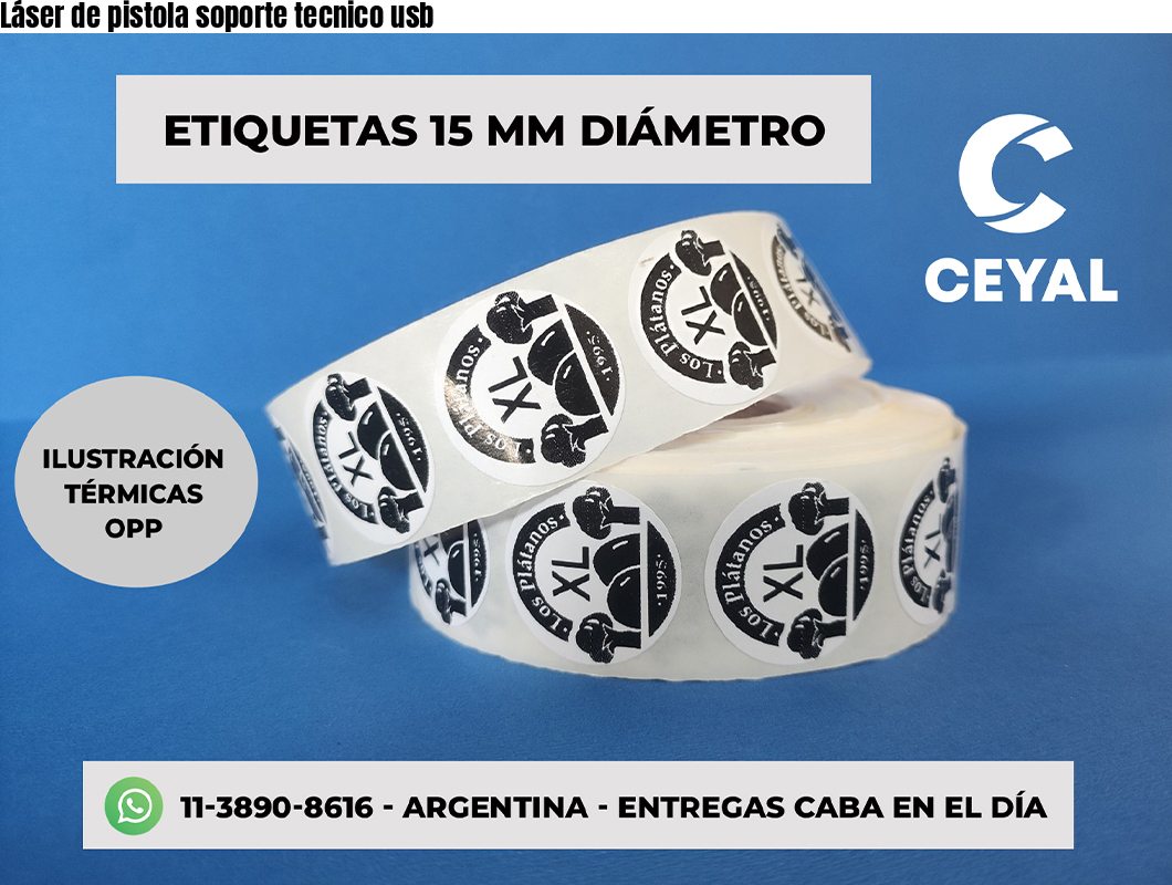 Láser de pistola soporte tecnico usb