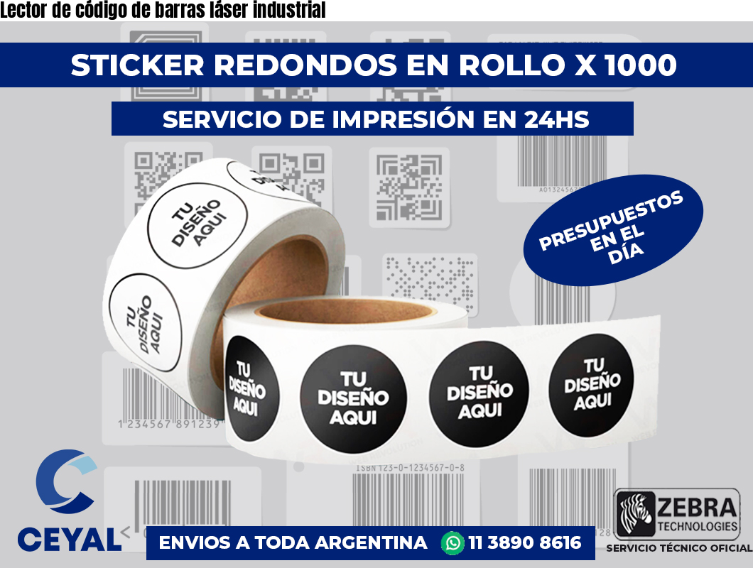 Lector de código de barras láser industrial