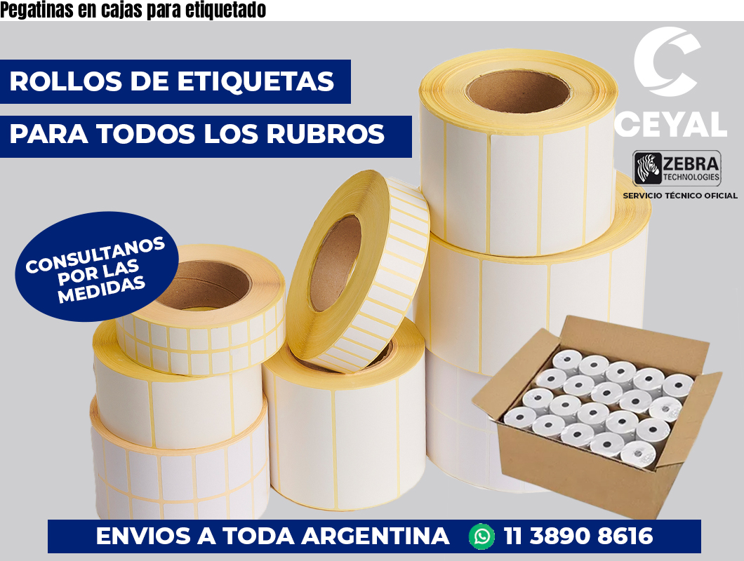 Pegatinas en cajas para etiquetado