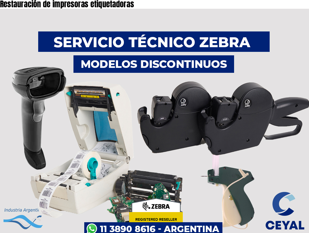 Restauración de impresoras etiquetadoras