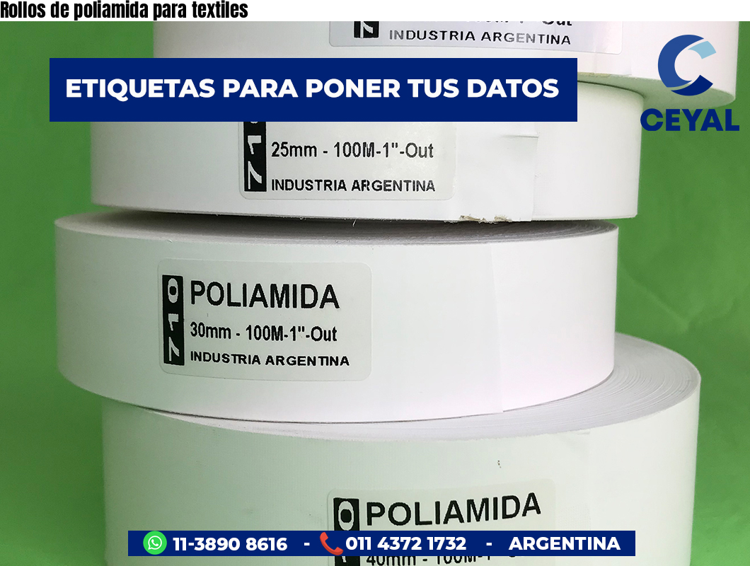 Rollos de poliamida para textiles