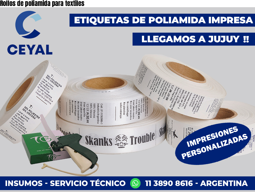 Rollos de poliamida para textiles
