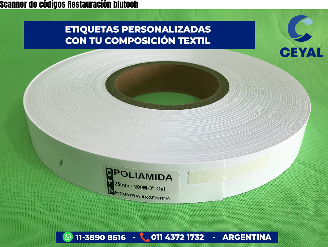 Scanner de códigos Restauración blutooh