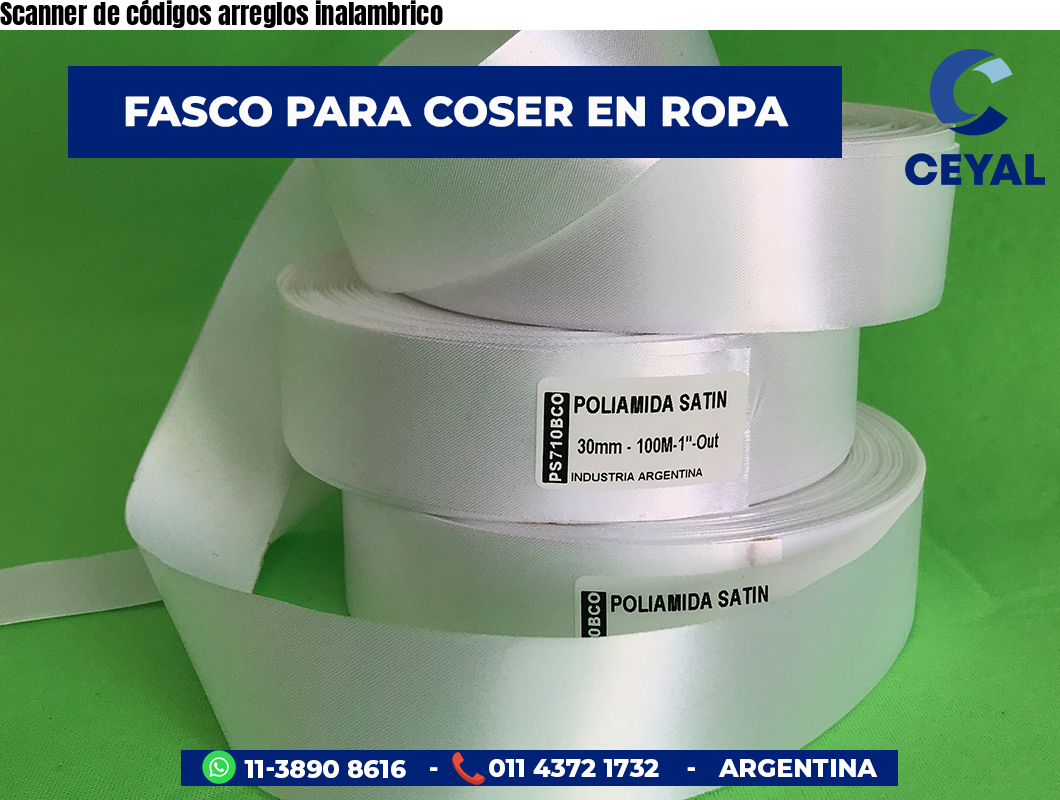 Scanner de códigos arreglos inalambrico