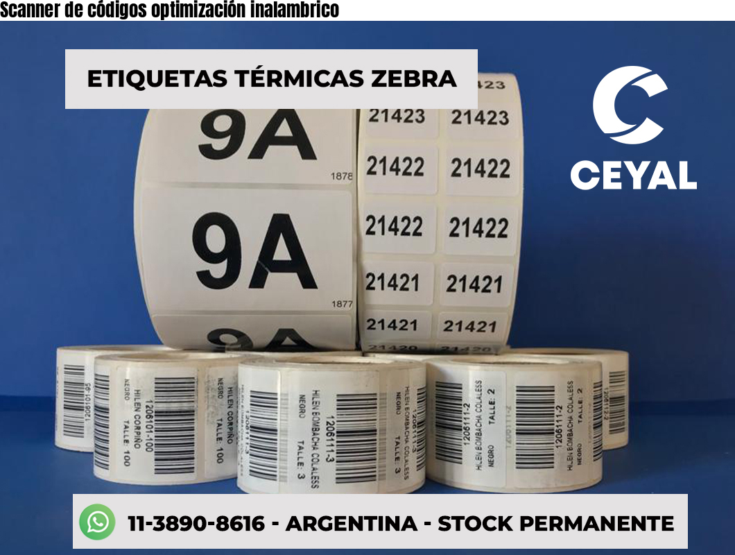 Scanner de códigos optimización inalambrico