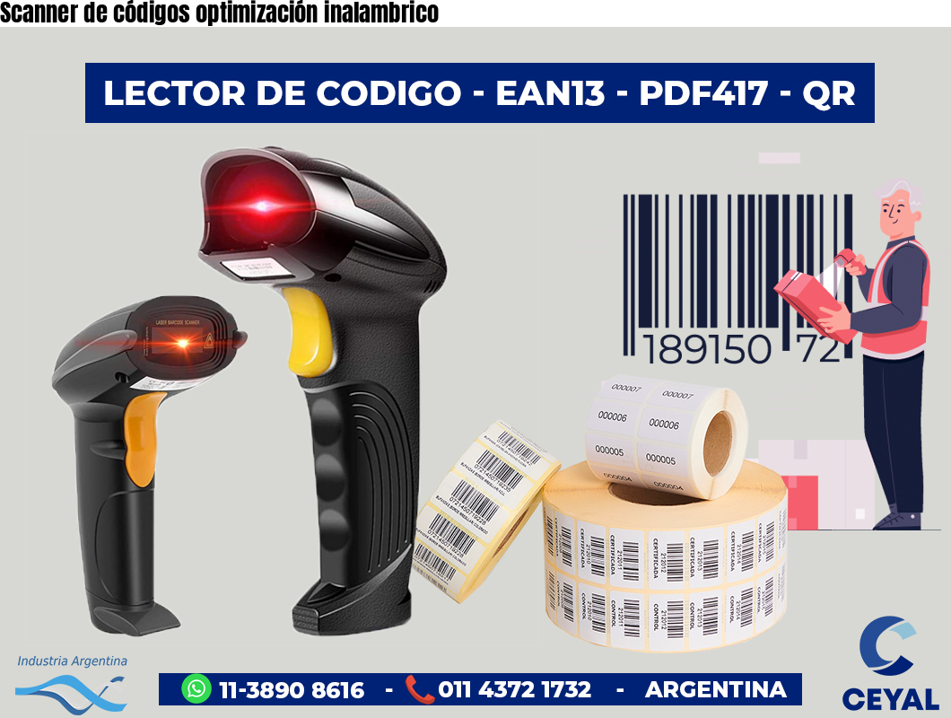 Scanner de códigos optimización inalambrico