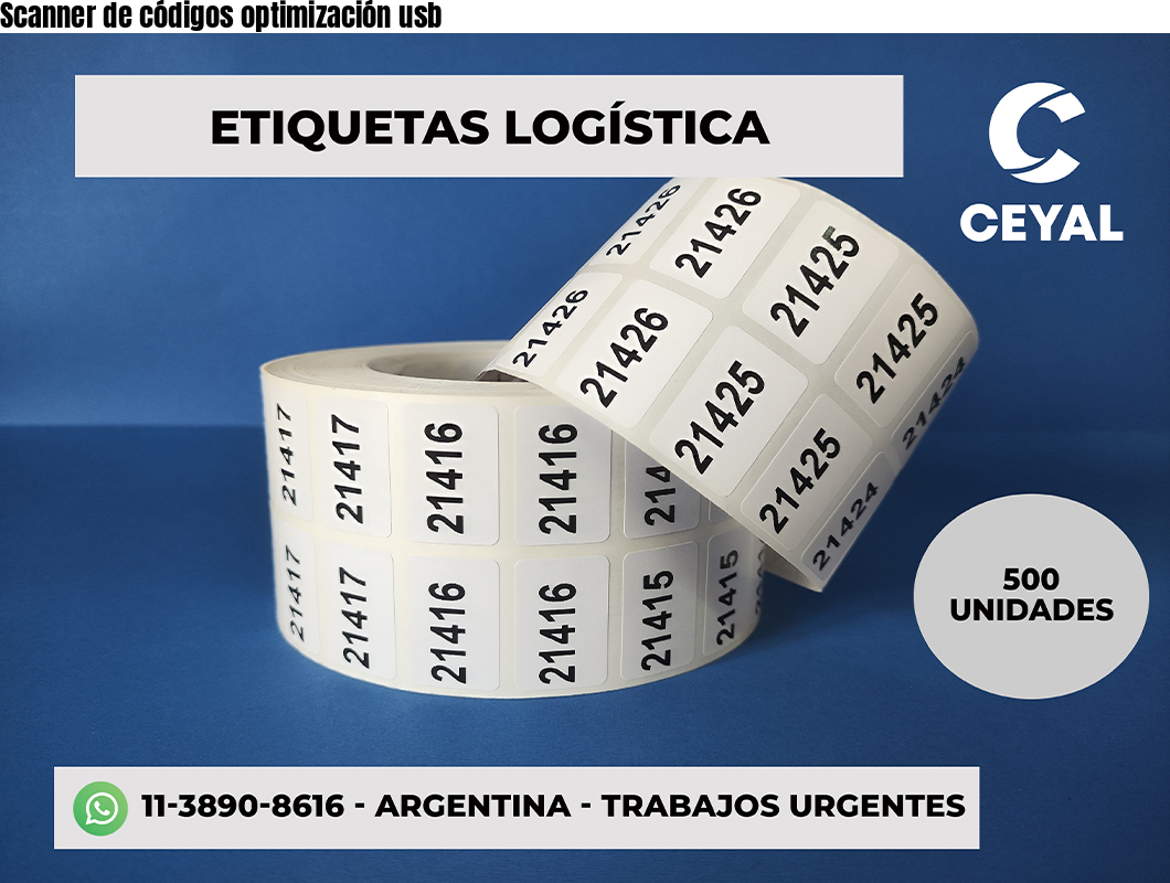 Scanner de códigos optimización usb