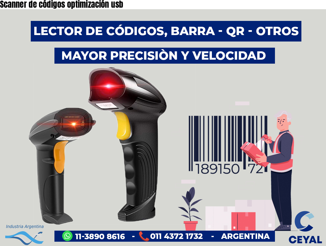 Scanner de códigos optimización usb