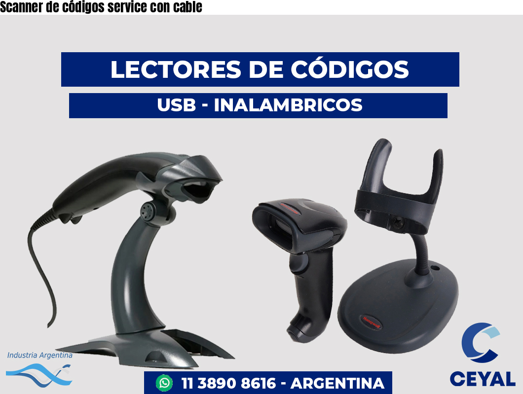 Scanner de códigos service con cable