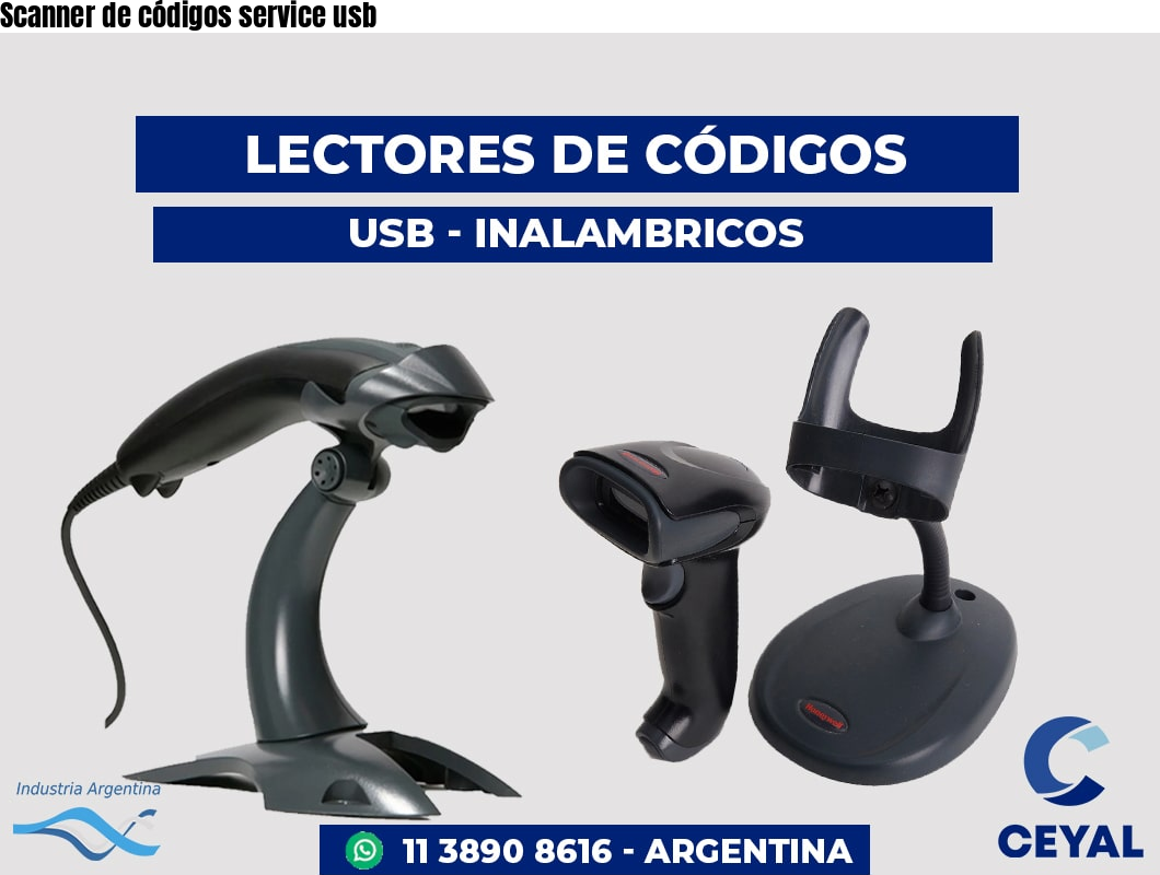 Scanner de códigos service usb