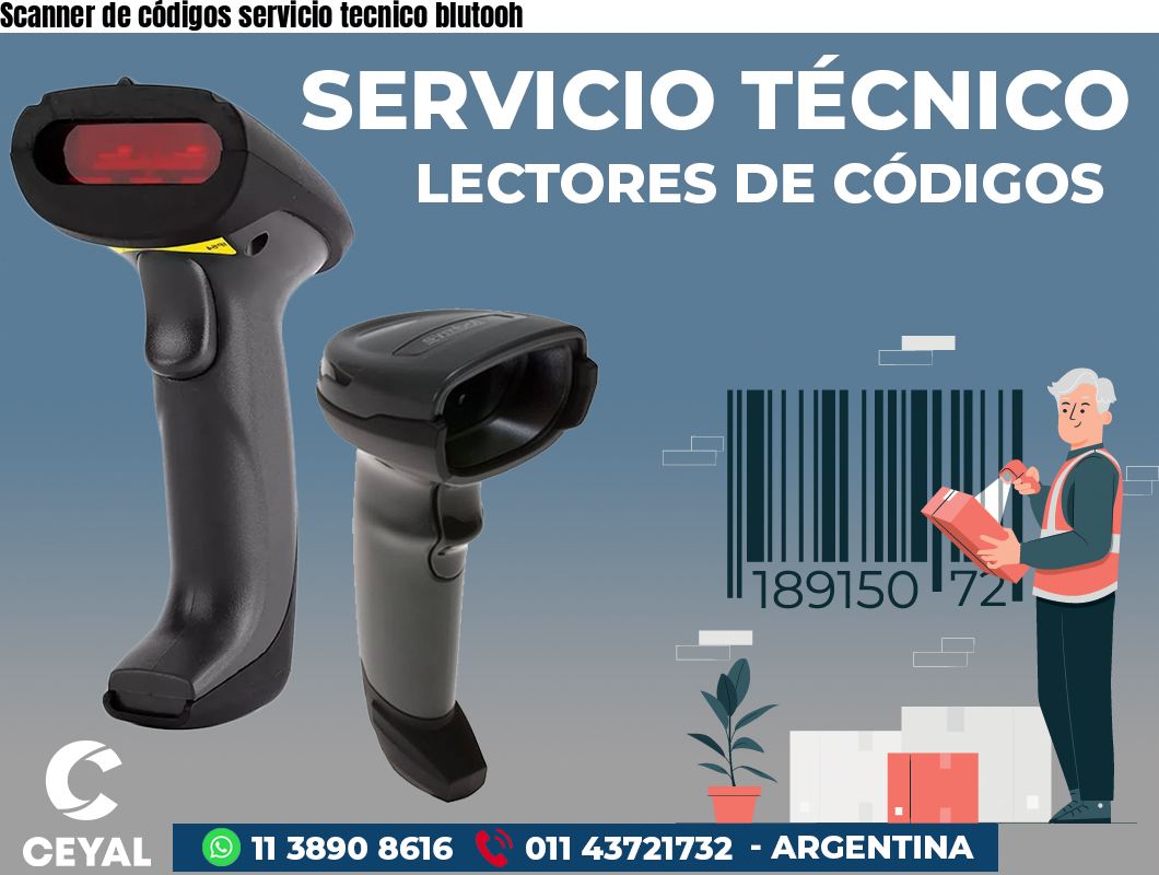 Scanner de códigos servicio tecnico blutooh