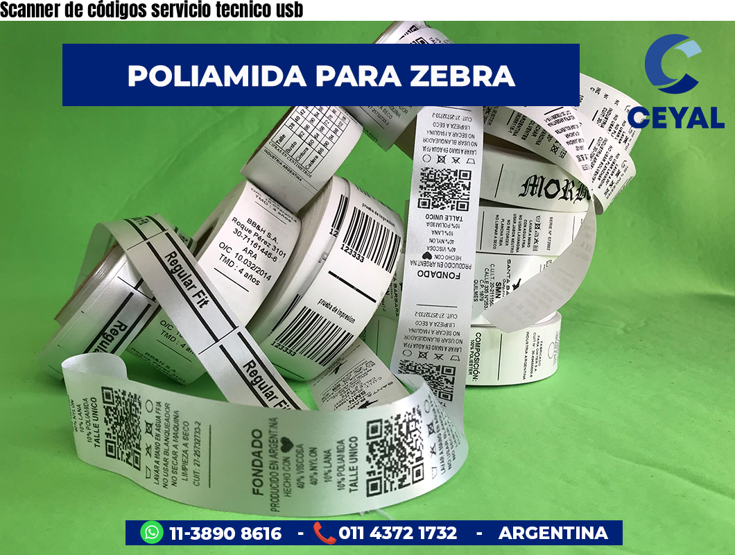 Scanner de códigos servicio tecnico usb