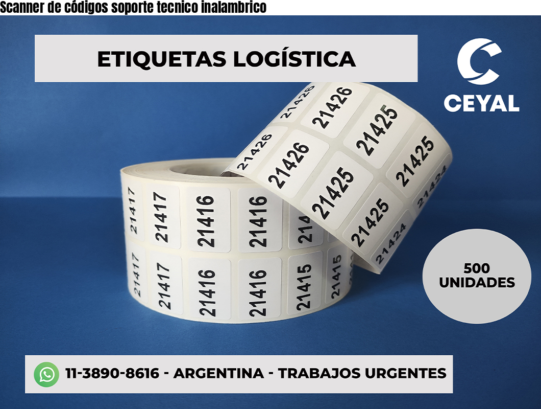 Scanner de códigos soporte tecnico inalambrico