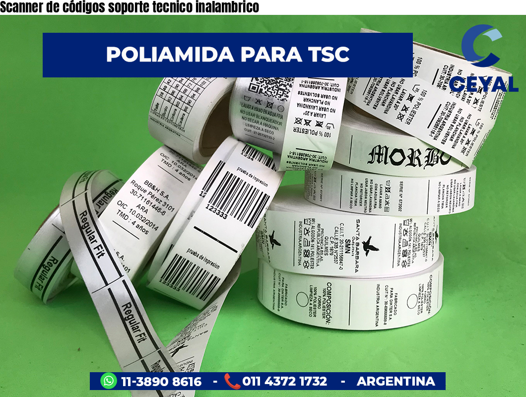 Scanner de códigos soporte tecnico inalambrico