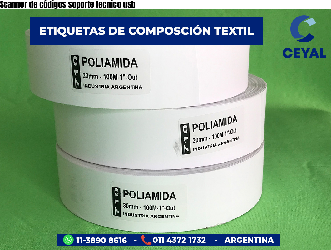 Scanner de códigos soporte tecnico usb
