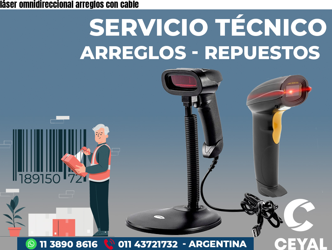 láser omnidireccional arreglos con cable