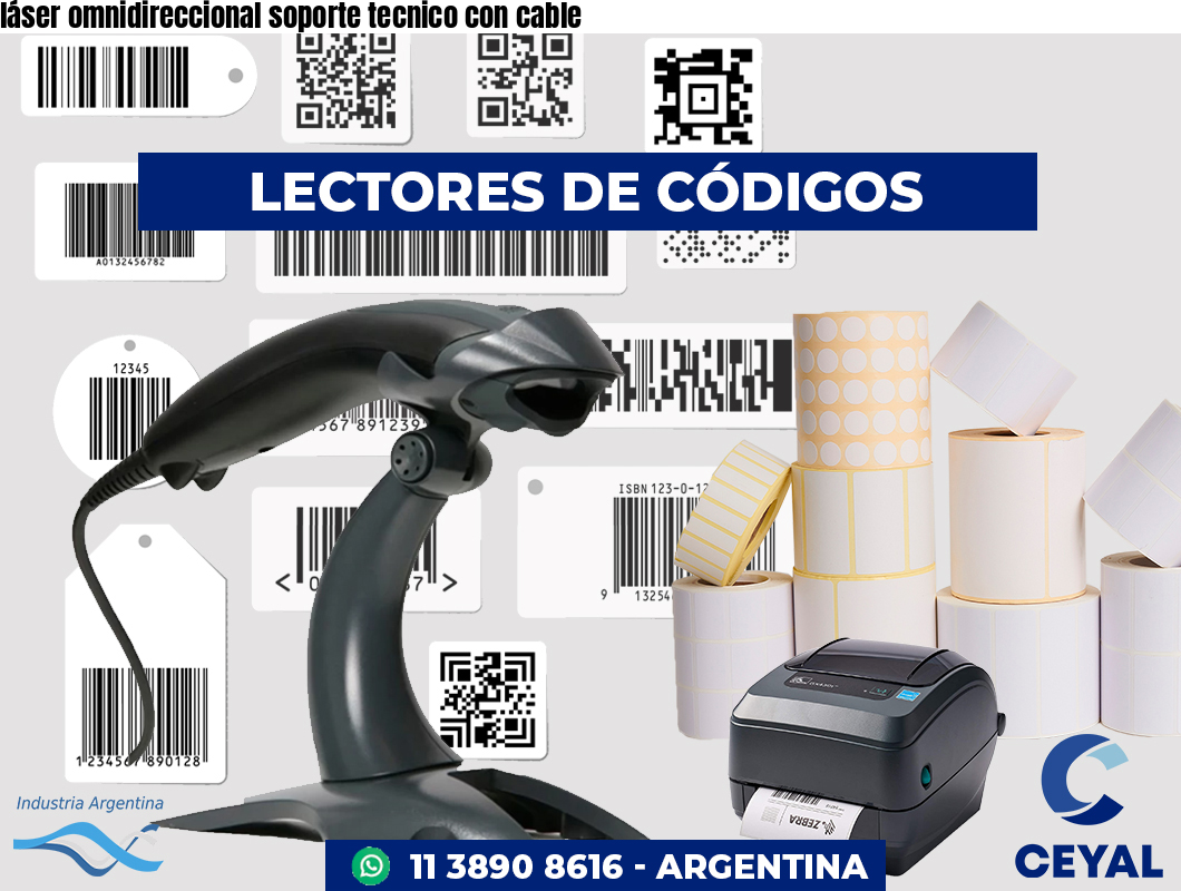 láser omnidireccional soporte tecnico con cable