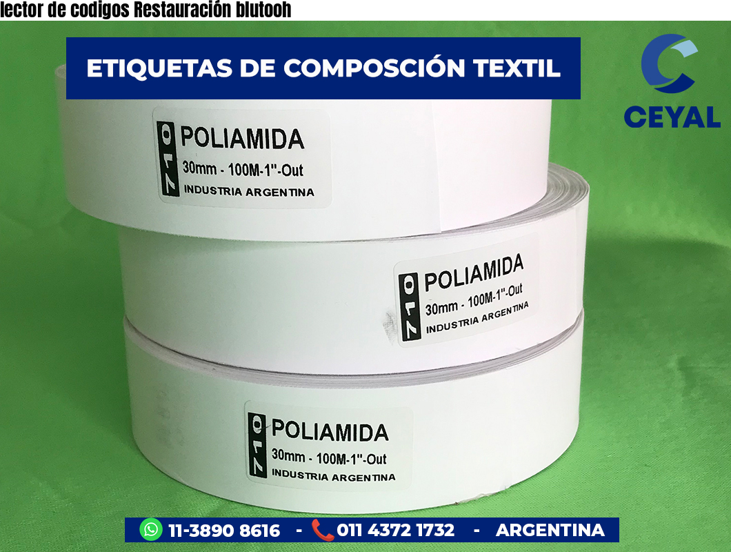 lector de codigos Restauración blutooh